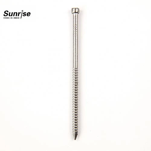 Lost Head Checkered Ring Shank Screw