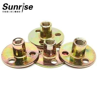 Round Base T Nut With Three Brad Hole Tee Nut