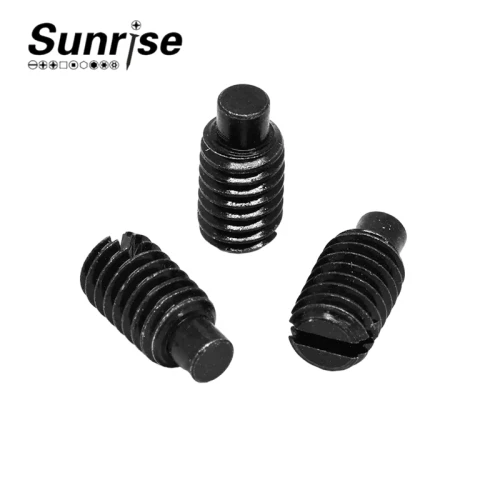 Black Finish Cone Point Screws Taper Slotted Set Screw