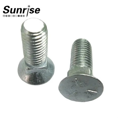 Flat Head Plow Bolt With Square Neck ASME/ANSI B18.5, B18.9