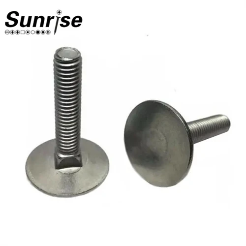 big flat round head american standard full thread carriage bolt 1