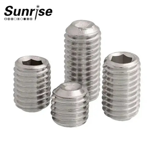 Stainless Steel Hexagon Socket Set Screw With Concave End 1