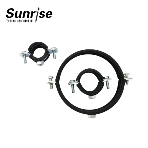 EPDM Rubber Lined Heavy Duty Pipe Clamp M8-M10 Ring Clamp for Support System 4