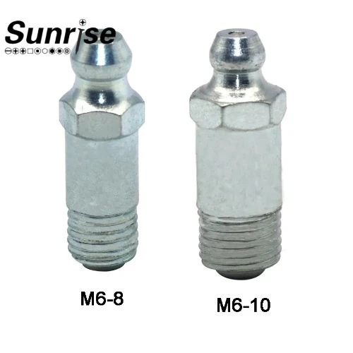SYD 928 Long Type 6mm Carbon Steel Galvanized Excavator Grease Nipple 3
