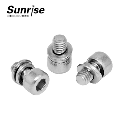 Flat Spring Pad Steel Hex Head Screw