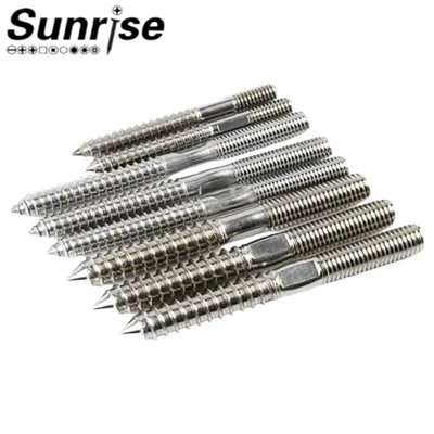 Furniture Fixing Wood Threaded Stud Tapping Double End Dowel Screw