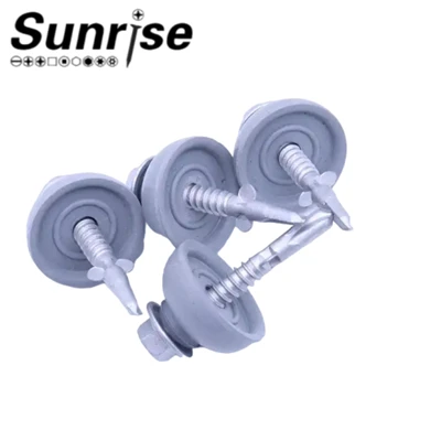 Galvanised Dacromet Hex Washer Head Self Drilling Polycarbonate Roofing Screws