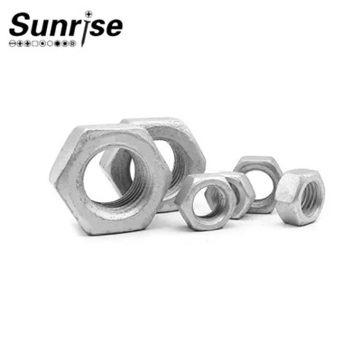 Hot Dipped Galvanized Carbon Steel Hex Nut Grade 4.8 Grade 8.8