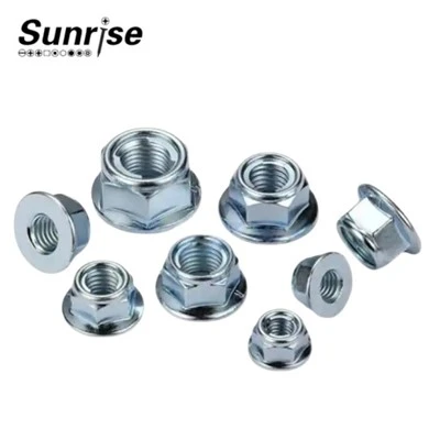 Serrated Metal Insert Hex Flange Lock Nut