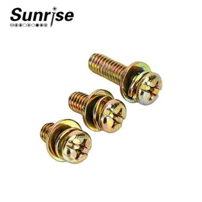 Round Head Pan Head Cross Triple Combination Screw