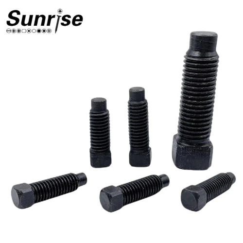 Square Head Long Cylindrical Convex End Set Screw / Convex Tail Square Head Screw