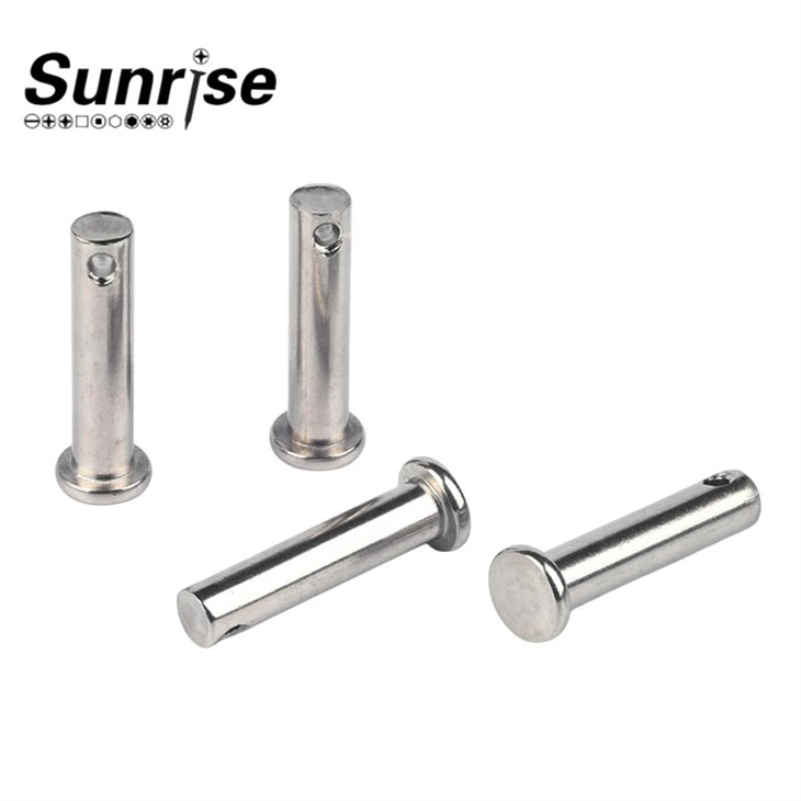 Stainless Steel Flat Head Solid Dowel Pin With Hole