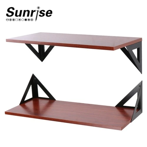 Wall Mount Floating Triangle Fixed Bracket Bracket Black Partition